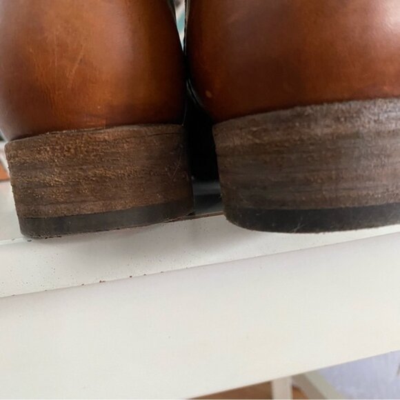 Frye Melissa Lug Button Leather Knee-High Tall Riding  Boots - Picture 6 of 8